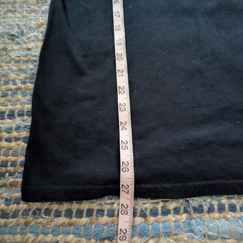 Yeehaws And Hellnaws Black Western Graphic Tee M S/S Distressed Neckline Altered - Picture 4 of 5